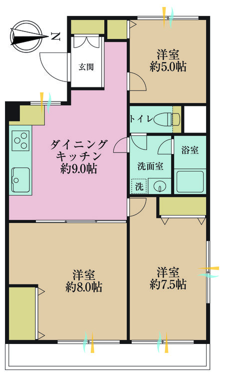 その他 3DK、専有面積60.48m2