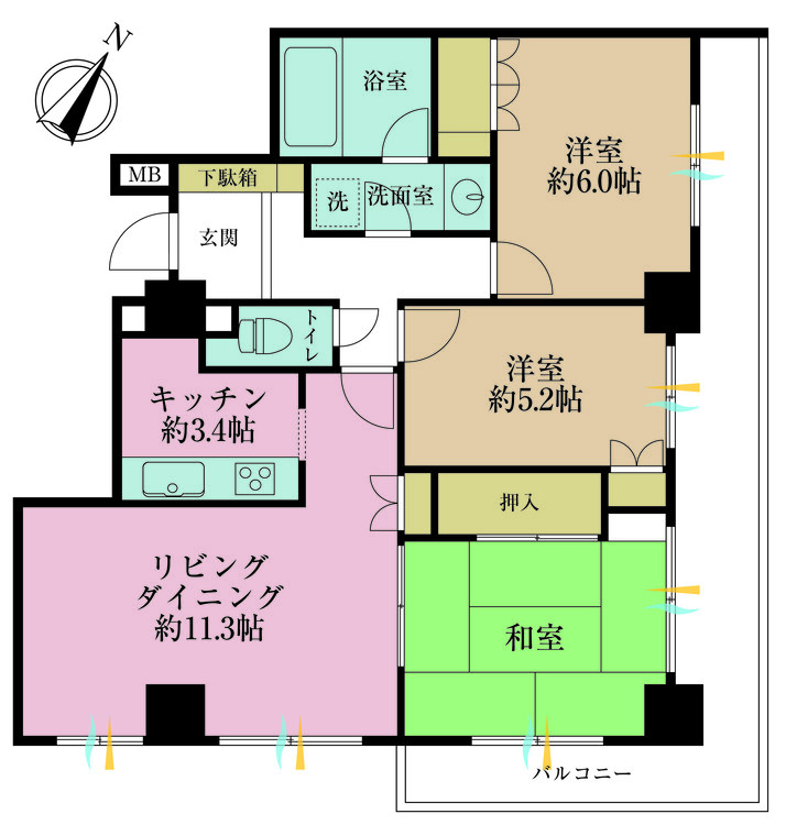 その他 3LDK、専有面積72.65m2