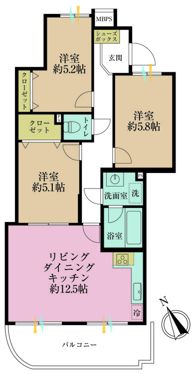 その他 3LDK、専有面積66.94m2