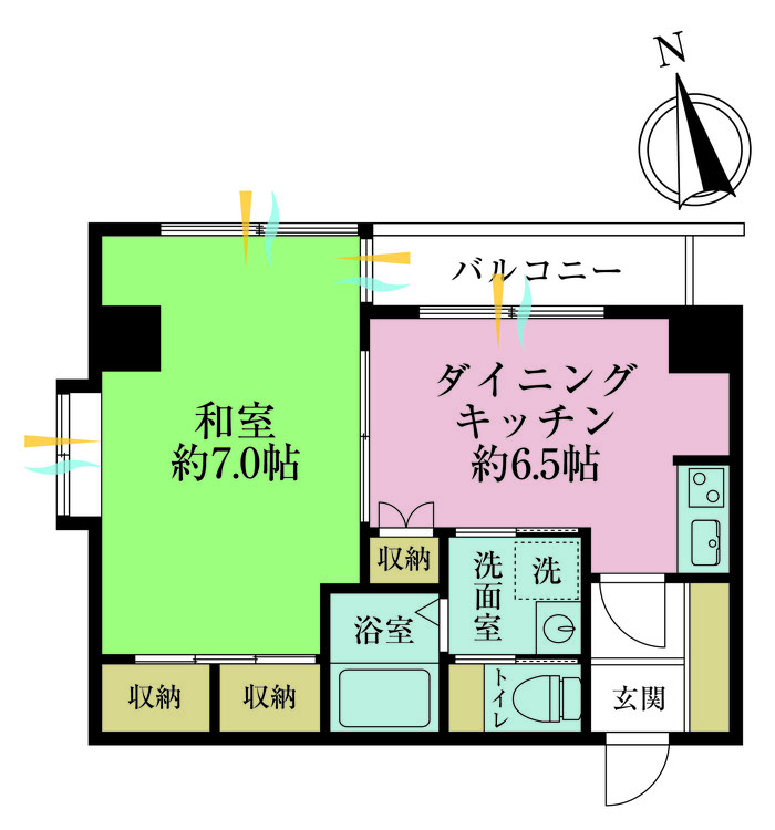 その他 1DK、専有面積30.75m2、バルコニー面積4.04m2