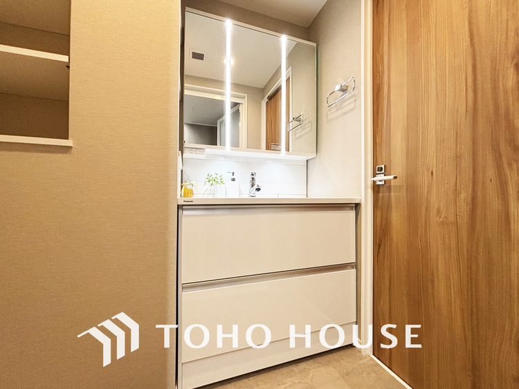 洗面 清潔感のある洗面室