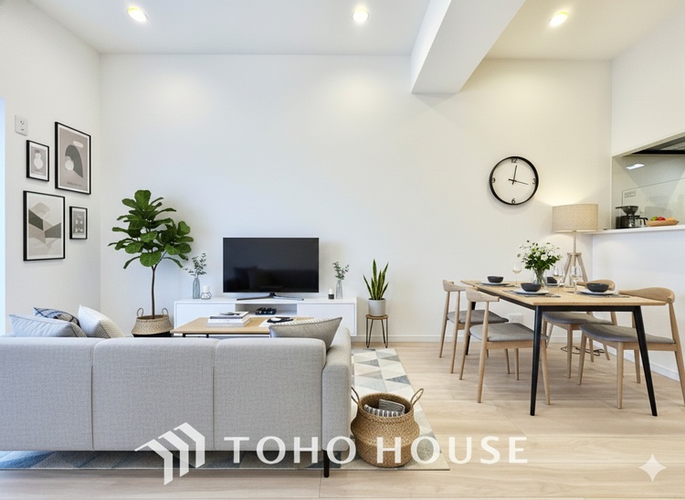 内装 ＊配置してある家具や小物はCGによるイメージ画像です。ここにはみんなが集い、食事と楽しい会話が始まる。