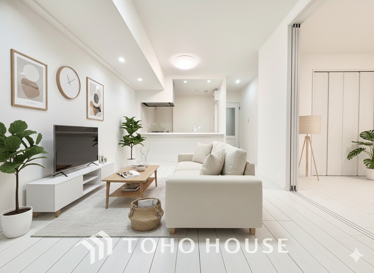 内装 ＊配置してある家具や小物はCGによるイメージ画像です。ここにはみんなが集い、食事と楽しい会話が始まる。