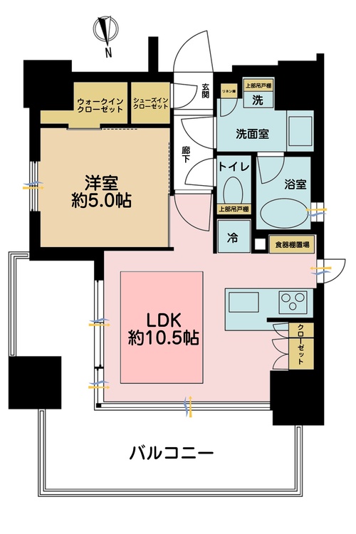 その他 1LDK、専有面積40.1m2、バルコニー面積16.81m2