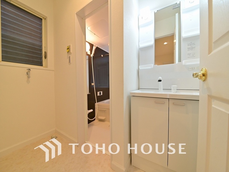 洗面 清潔感のある洗面室