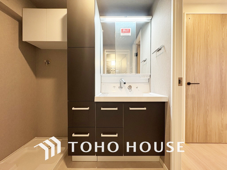 洗面 清潔感のある洗面室