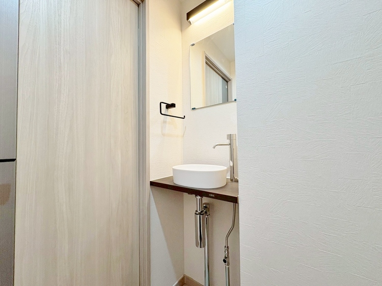 洗面 何かと物が増える場所だからこそ、スッキリと見映えの良い空間に。