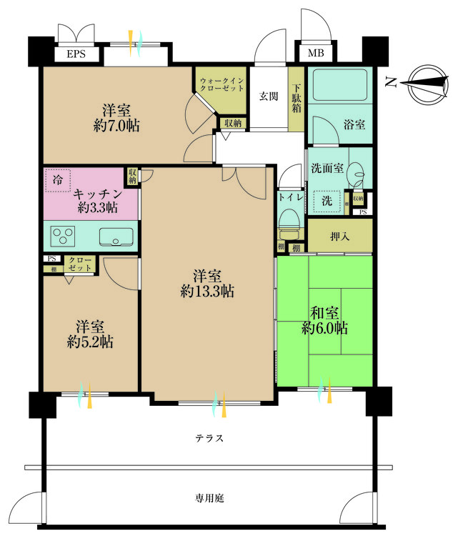 その他 3LDK、専有面積75.33m2
