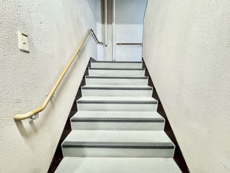 その他 共用部の階段です。明るく清潔に管理されています。