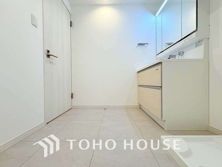 洗面 清潔感のある洗面室