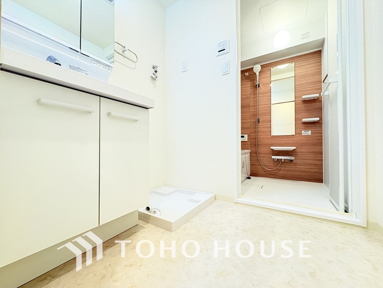 洗面 清潔感のある洗面室