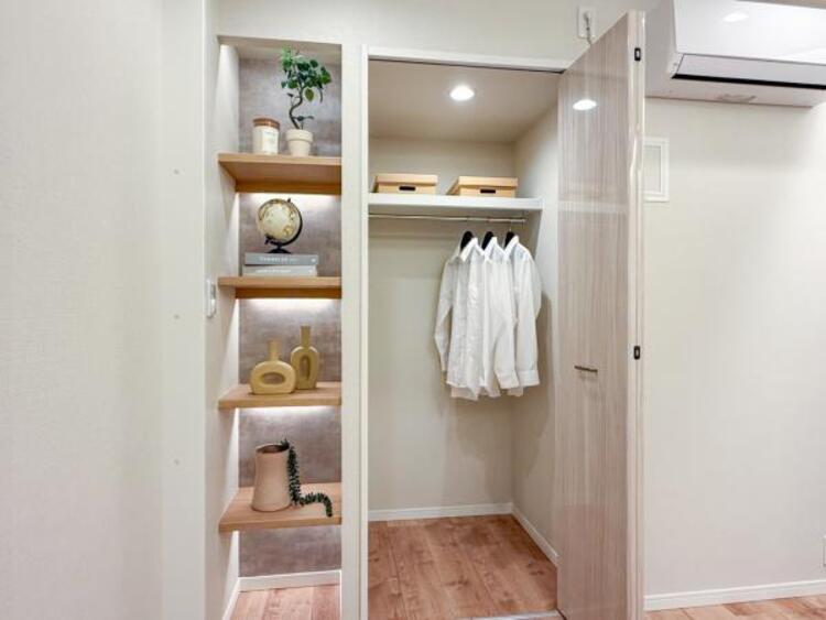 収納 【家具・小物は販売価格に含まれません】各居室に収納スペースがあり、洋服ダンスなどを置く必要がないのでお部屋を広く使えます。