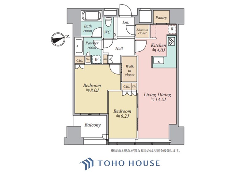 間取り 【house the light is illuminat】採光と風　家事導線も比較的良好で、風通しの良さで過ごしやすい麗(うら)らかな気分にさせてくれるリビング