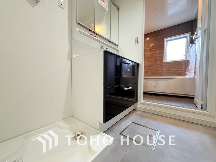 洗面 清潔感のある洗面室