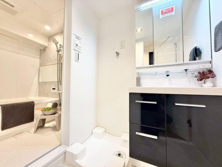 洗面 十分な広さの脱衣所。