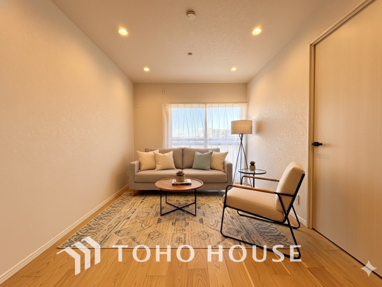 内装 【LIVING】◆煌びやか◆愛おしい家族との団欒の時間をより一層幸せなものに感じさせる煌びやかなLDK。輝かしい毎日が待っています。※この画像の家具の配置には、CGによる加工を施しております。