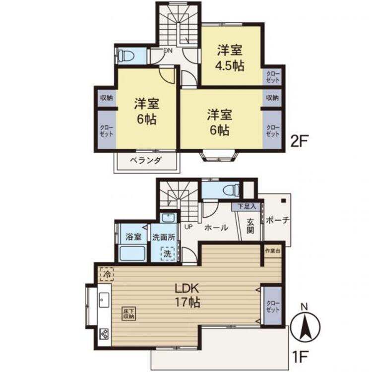 間取り 【間取り図】広々とした4LDKの間取りです！陽当り良好です！