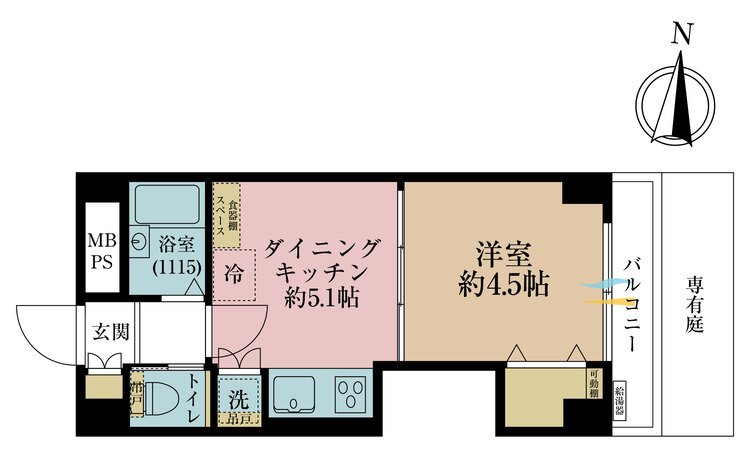 その他 1DK、専有面積27.11m2、バルコニー面積3.6m2