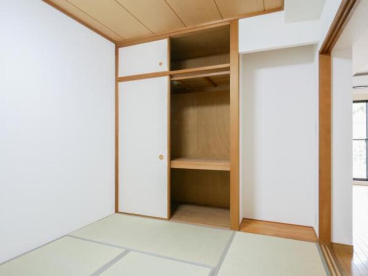 収納 年に数回しか使わない物をまとめて収納する時に便利な天袋があるので、収納スペースを効率良く利用できます。