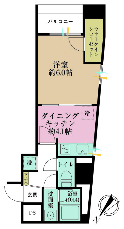 その他 1DK、専有面積29.84m2、バルコニー面積4m2