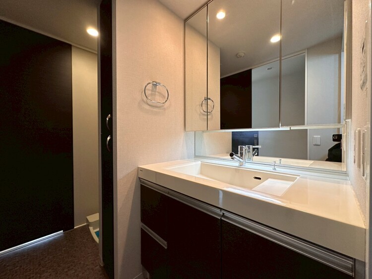 その他 清潔感を感じられる洗面化粧台。