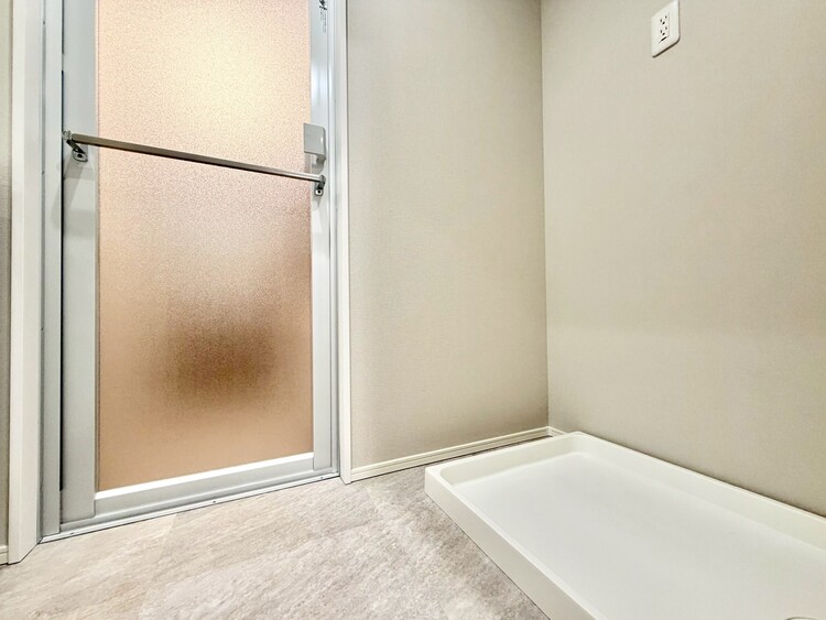 洗面 十分な広さの脱衣所。