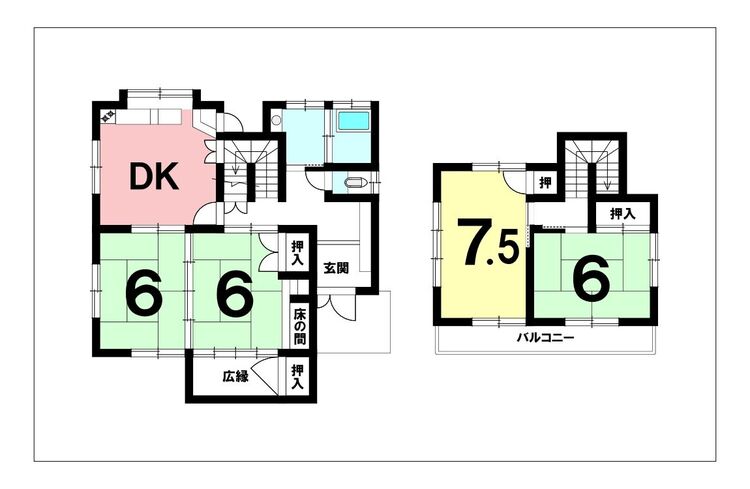 間取り 4DK【建物面積102.40m2(30.97坪)】室内程度良好なお家です♪