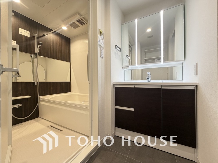 洗面 清潔感のある洗面室