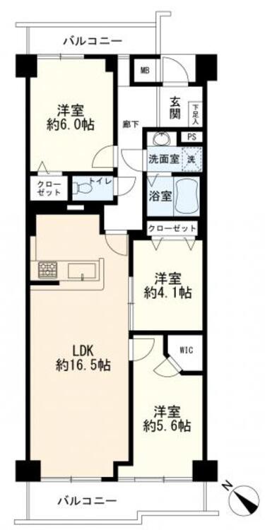 間取り 間取図(３LDK)