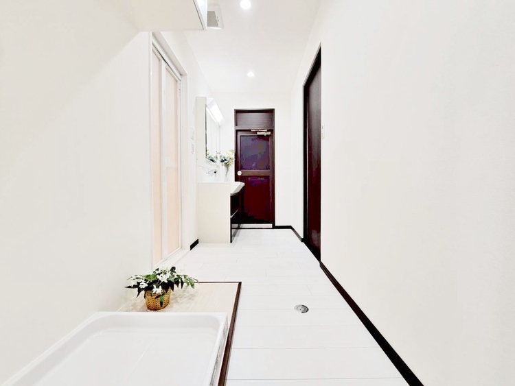 その他 十分な広さの脱衣所。