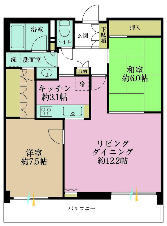 その他 2LDK、専有面積65.19m2