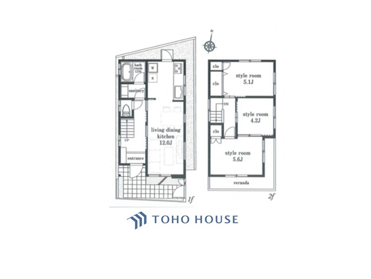 間取り テーマの統一されたこの住まいはすべてがお気に入りの空間となるんだろう。