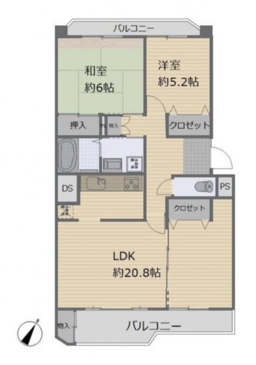間取り 全室開口部有、陽当たりと風通しのよい住まい