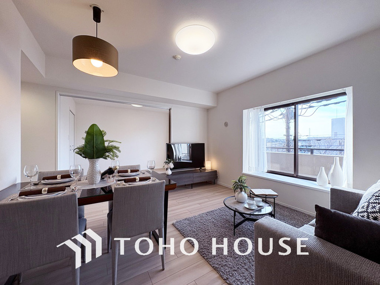 内装 明るいLDKは自然と家族が集まるコミュニケーションの場所に