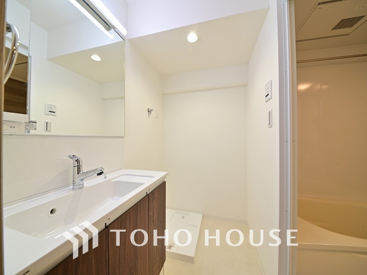 洗面 清潔感のある洗面室