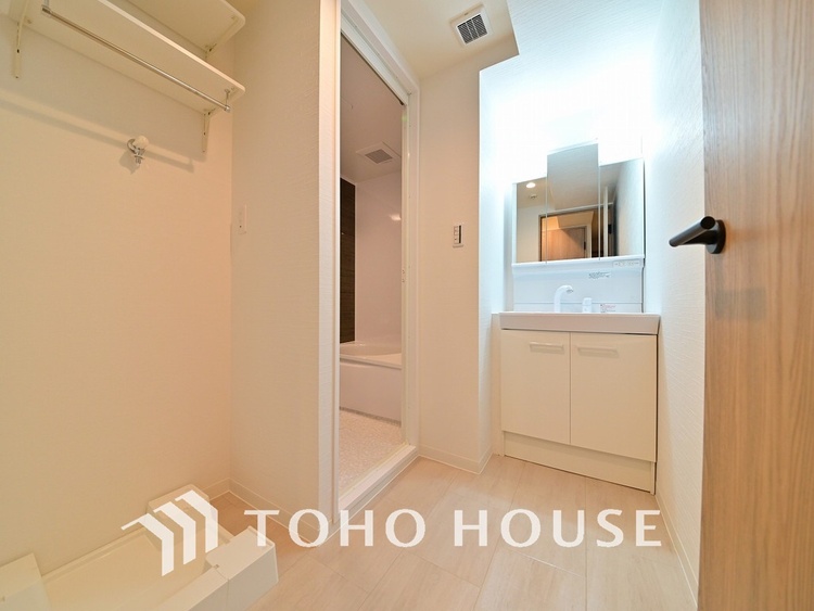 洗面 清潔感のある洗面室