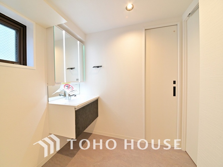 洗面 清潔感のある洗面室