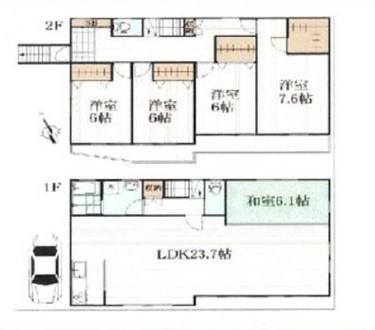 間取り 充実のプライベートスペース、全居室6帖以上の住まい。