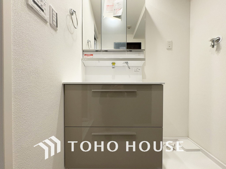 洗面 清潔感のある洗面室