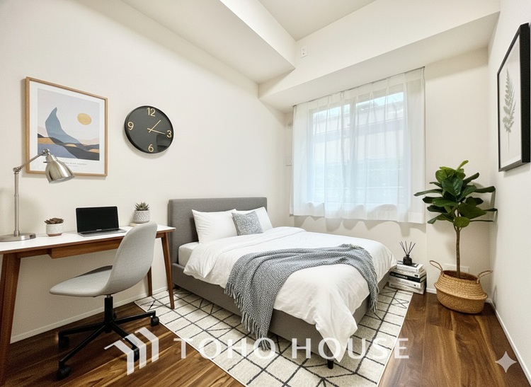 内装 ＊配置してある家具や小物はCGによるイメージ画像です。寝室は一日の疲れを癒す大切な空間。快適で落ち着けるおすすめの間取りです。