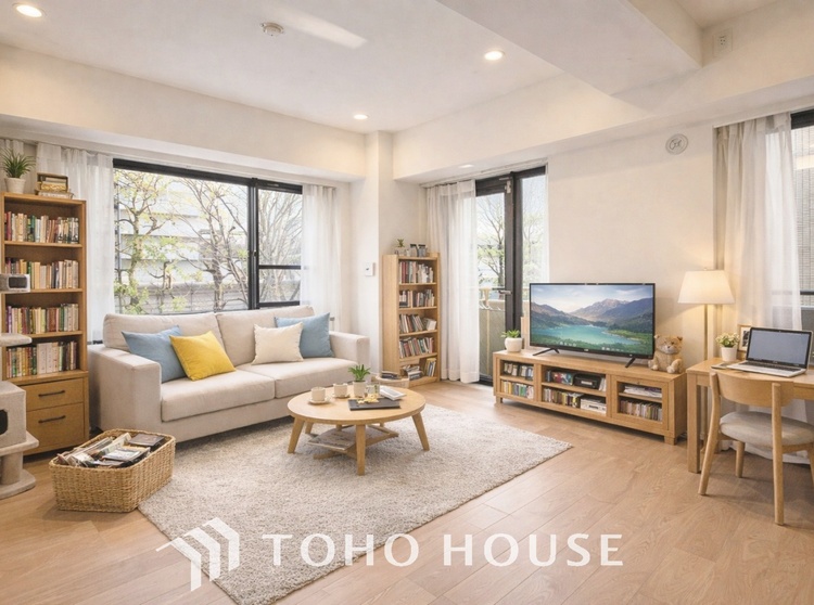 内装 ＊配置してある家具や小物はCGによるイメージ画像です。ゆとりある大きさのダイニングスペース。