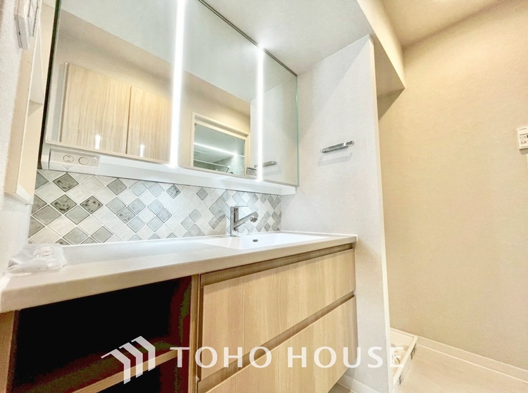 洗面 ここに集まる家族の会話と笑顔が絶え間なく続く幸せな空間。