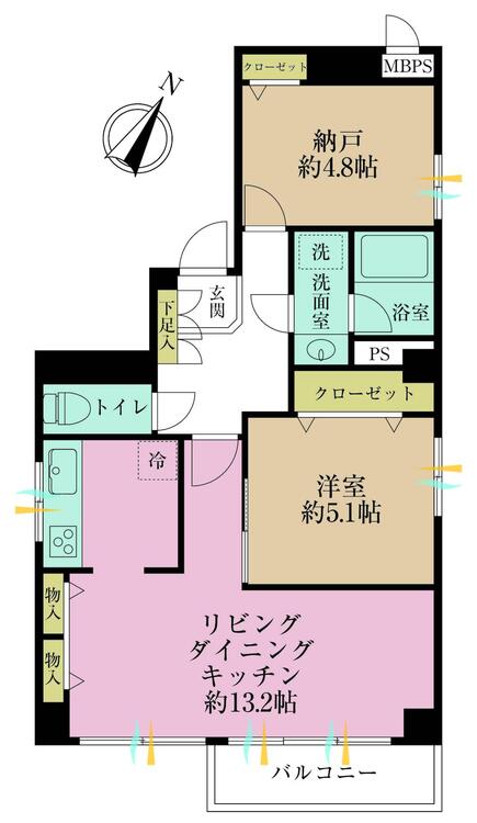 その他 1LDK+S、価格6790万円、専有面積54.53?、バルコニー面積4.32?