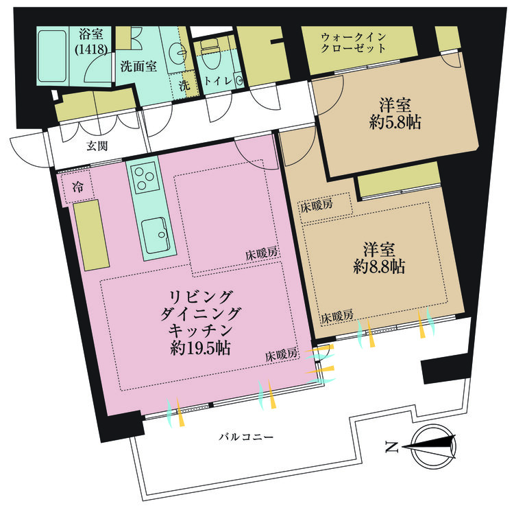その他 2LDK、価格42000万円、専有面積81.27?、バルコニー面積16.93?