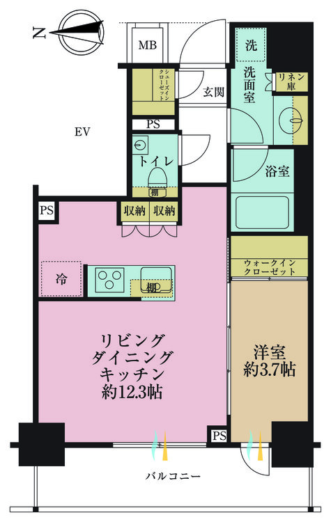 その他 1LDK、価格10300万円、専有面積41.35?、バルコニー面積7.76?