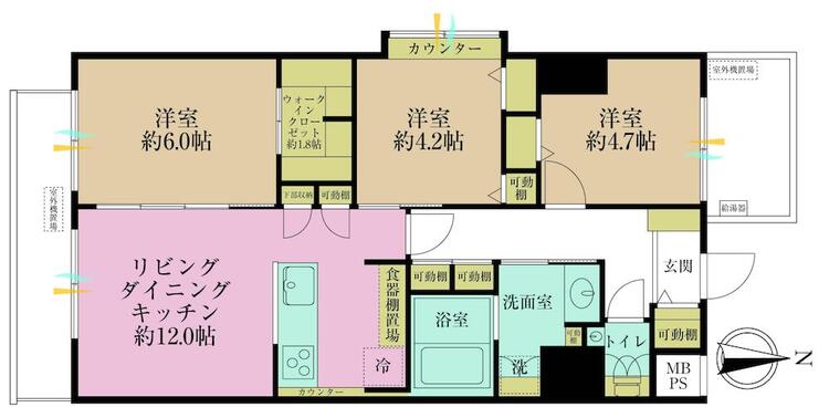 その他 3LDK、価格6580万円、専有面積66.78?、バルコニー面積8.87?