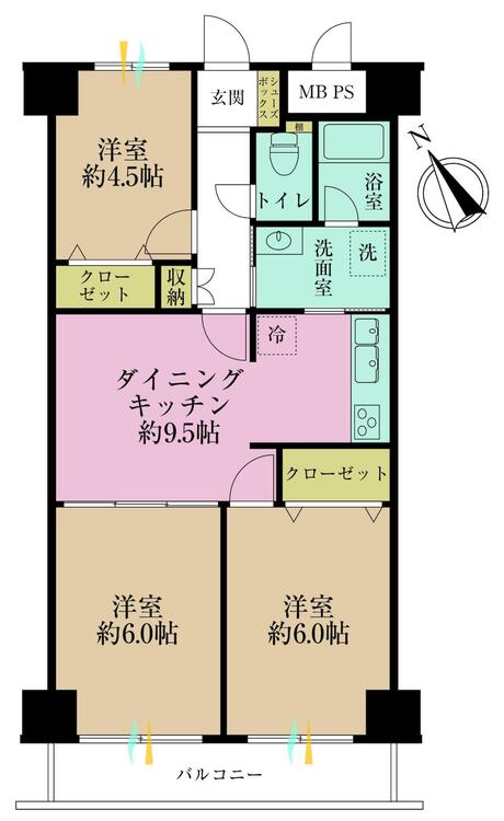 その他 3DK、価格2580万円、専有面積58.8?、バルコニー面積5.6?