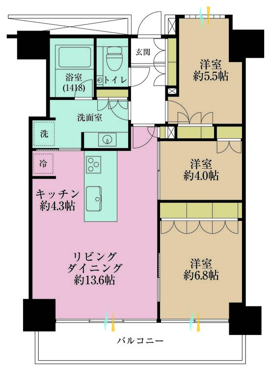 その他 3LDK、価格15500万円、専有面積76.75?、バルコニー面積10.65?