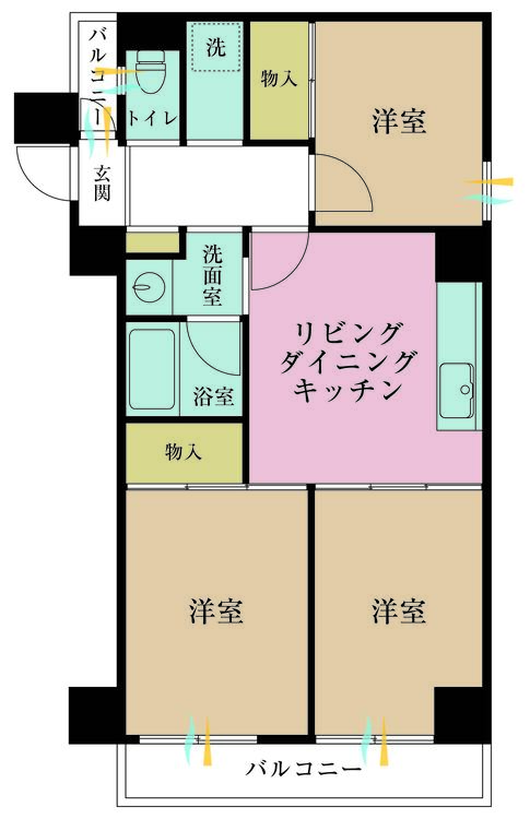 その他 3LDK、価格3480万円、専有面積55.05?