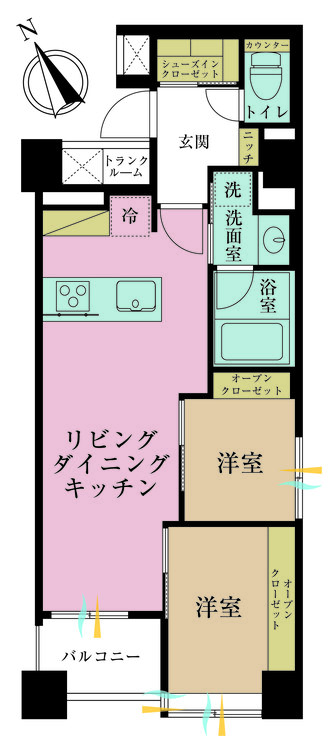 その他 2LDK、価格10480万円、専有面積46.6?、バルコニー面積2.67?